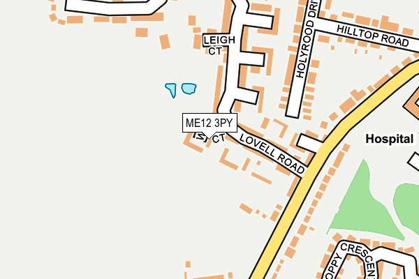 ME12 3PY map - OS OpenMap – Local (Ordnance Survey)