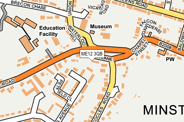 ME12 3QB map - OS OpenMap – Local (Ordnance Survey)