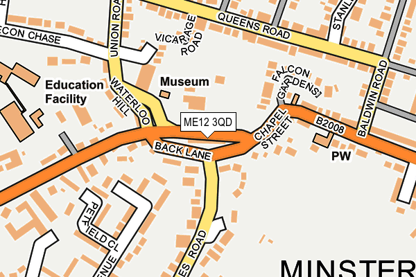 ME12 3QD map - OS OpenMap – Local (Ordnance Survey)