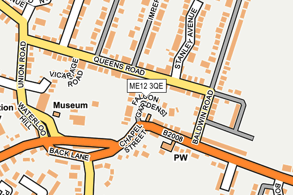 ME12 3QE map - OS OpenMap – Local (Ordnance Survey)