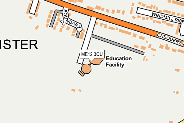 ME12 3QU map - OS OpenMap – Local (Ordnance Survey)