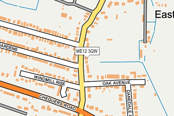 ME12 3QW map - OS OpenMap – Local (Ordnance Survey)