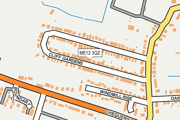 ME12 3QZ map - OS OpenMap – Local (Ordnance Survey)