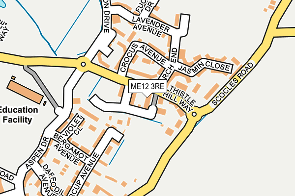 ME12 3RE map - OS OpenMap – Local (Ordnance Survey)