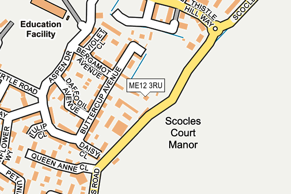 ME12 3RU map - OS OpenMap – Local (Ordnance Survey)