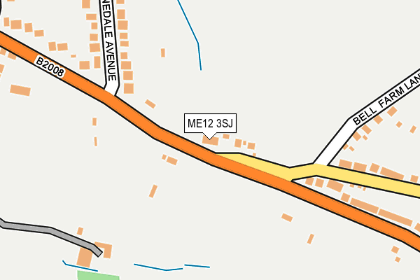 ME12 3SJ map - OS OpenMap – Local (Ordnance Survey)