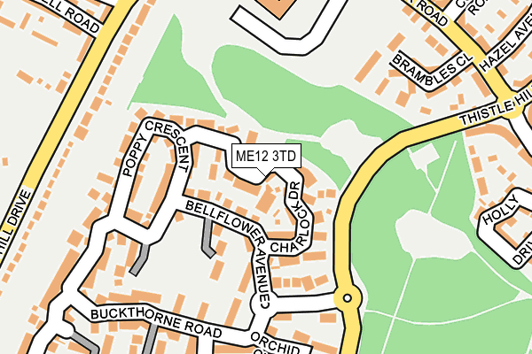 ME12 3TD map - OS OpenMap – Local (Ordnance Survey)