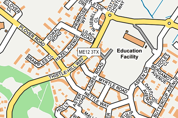 ME12 3TX map - OS OpenMap – Local (Ordnance Survey)