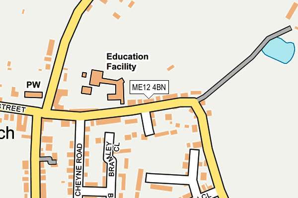 ME12 4BN map - OS OpenMap – Local (Ordnance Survey)