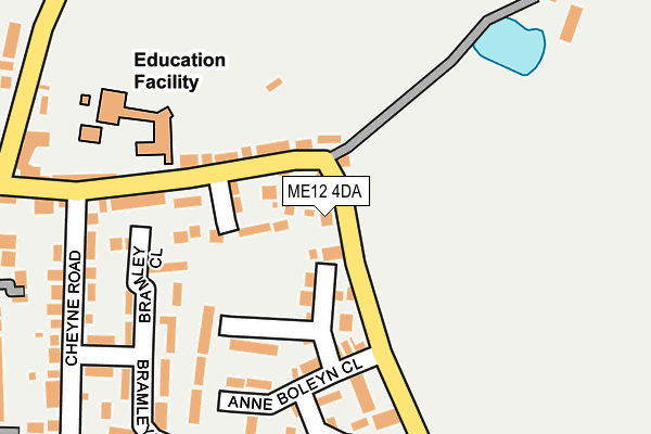 ME12 4DA map - OS OpenMap – Local (Ordnance Survey)