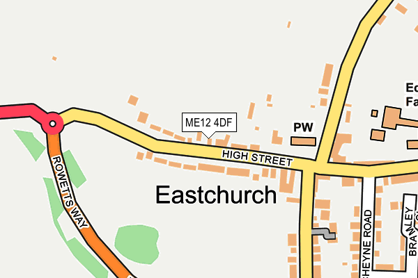 ME12 4DF map - OS OpenMap – Local (Ordnance Survey)