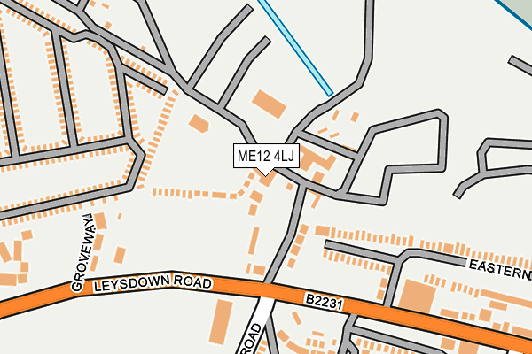 ME12 4LJ map - OS OpenMap – Local (Ordnance Survey)