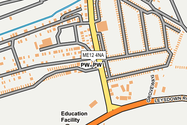 ME12 4NA map - OS OpenMap – Local (Ordnance Survey)