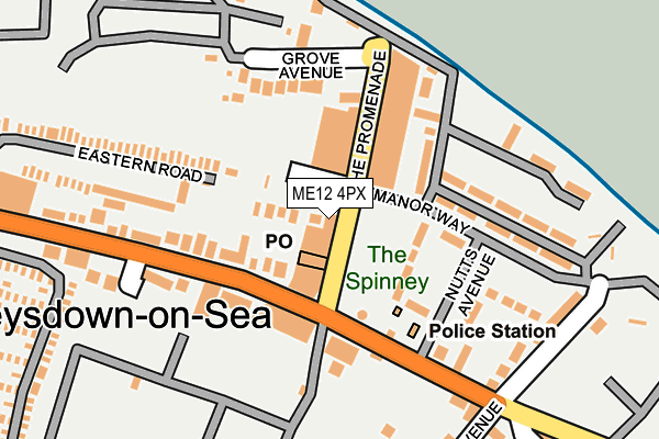 ME12 4PX map - OS OpenMap – Local (Ordnance Survey)