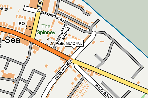 ME12 4QJ map - OS OpenMap – Local (Ordnance Survey)