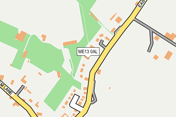 ME13 0AL map - OS OpenMap – Local (Ordnance Survey)