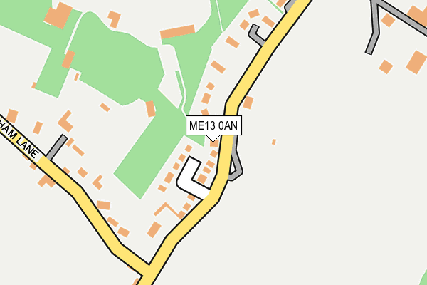 ME13 0AN map - OS OpenMap – Local (Ordnance Survey)
