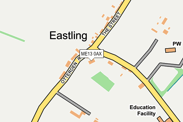 ME13 0AX map - OS OpenMap – Local (Ordnance Survey)