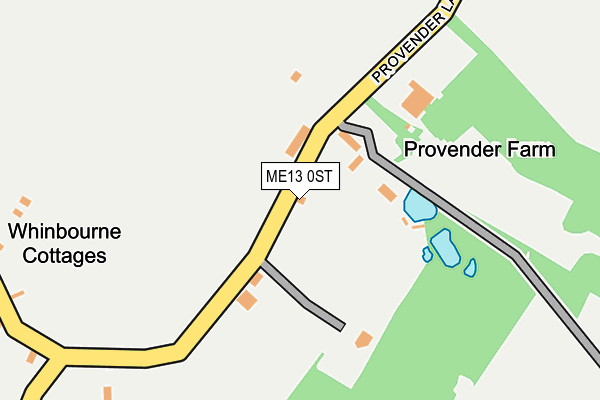 ME13 0ST map - OS OpenMap – Local (Ordnance Survey)