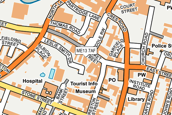 ME13 7AF map - OS OpenMap – Local (Ordnance Survey)