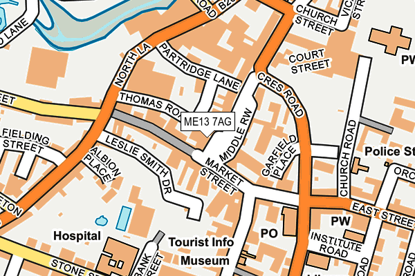 ME13 7AG map - OS OpenMap – Local (Ordnance Survey)