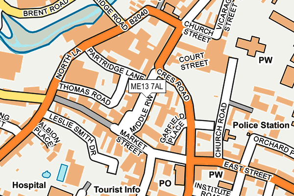 ME13 7AL map - OS OpenMap – Local (Ordnance Survey)