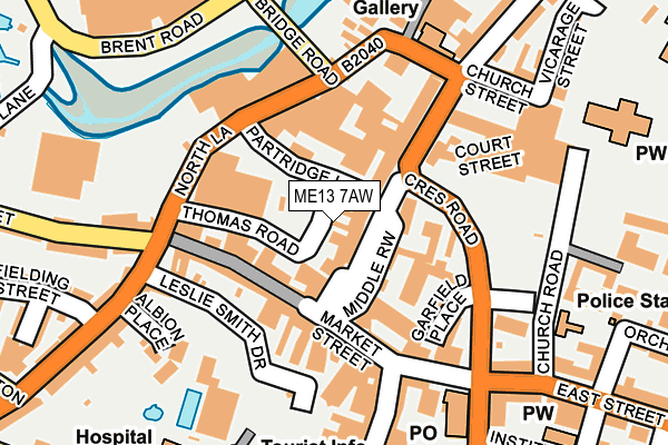 ME13 7AW map - OS OpenMap – Local (Ordnance Survey)
