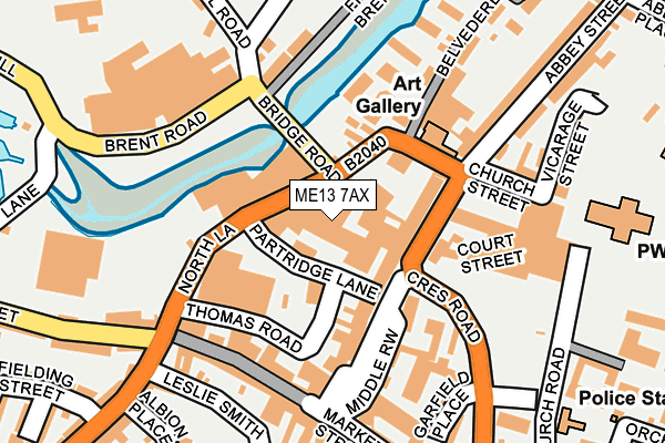 ME13 7AX map - OS OpenMap – Local (Ordnance Survey)