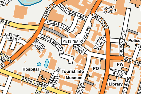 ME13 7BA map - OS OpenMap – Local (Ordnance Survey)
