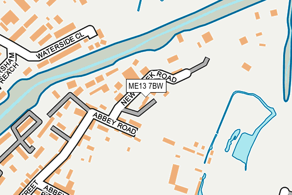 ME13 7BW map - OS OpenMap – Local (Ordnance Survey)