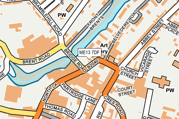 ME13 7DF map - OS OpenMap – Local (Ordnance Survey)