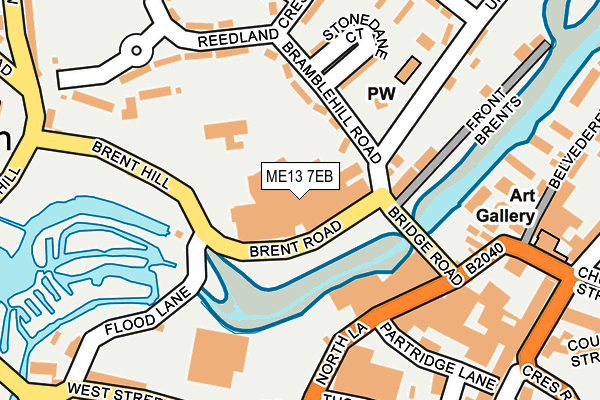 ME13 7EB map - OS OpenMap – Local (Ordnance Survey)