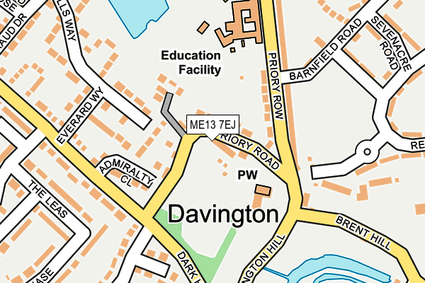 ME13 7EJ map - OS OpenMap – Local (Ordnance Survey)