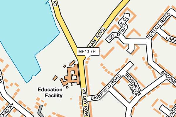 ME13 7EL map - OS OpenMap – Local (Ordnance Survey)