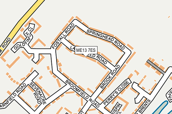 ME13 7ES map - OS OpenMap – Local (Ordnance Survey)