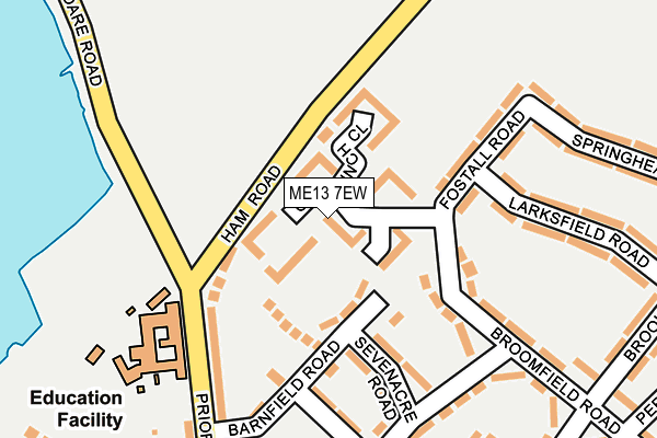 ME13 7EW map - OS OpenMap – Local (Ordnance Survey)