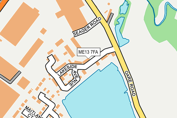 ME13 7FA map - OS OpenMap – Local (Ordnance Survey)