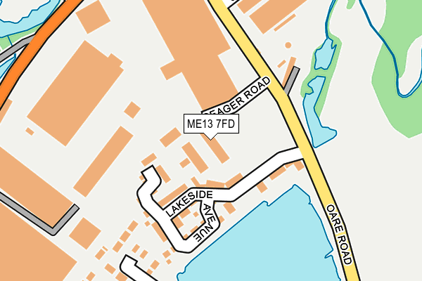 ME13 7FD map - OS OpenMap – Local (Ordnance Survey)