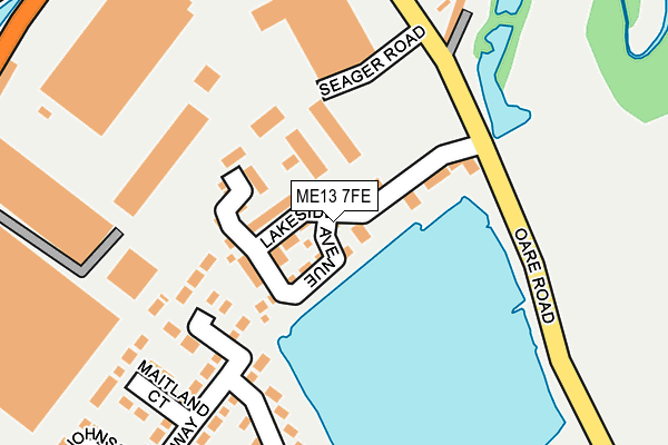 ME13 7FE map - OS OpenMap – Local (Ordnance Survey)