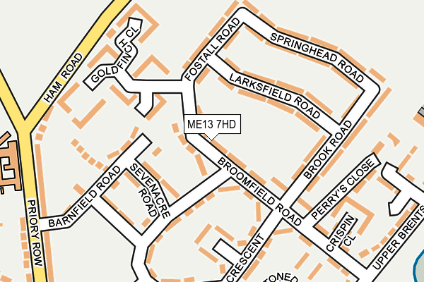 ME13 7HD map - OS OpenMap – Local (Ordnance Survey)