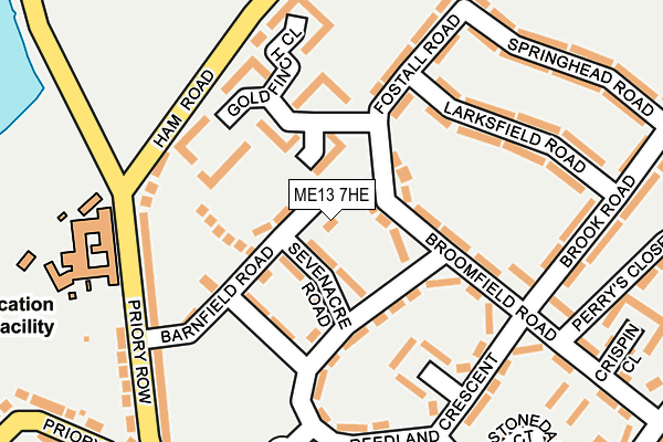 ME13 7HE map - OS OpenMap – Local (Ordnance Survey)