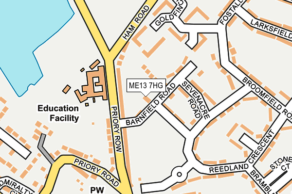 ME13 7HG map - OS OpenMap – Local (Ordnance Survey)