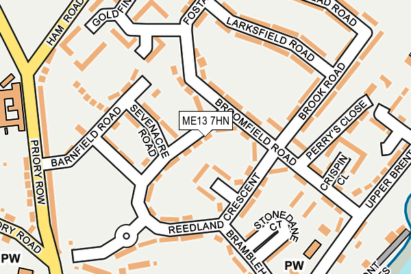 ME13 7HN map - OS OpenMap – Local (Ordnance Survey)