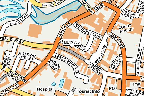 ME13 7JB map - OS OpenMap – Local (Ordnance Survey)