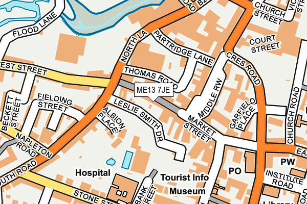 ME13 7JE map - OS OpenMap – Local (Ordnance Survey)