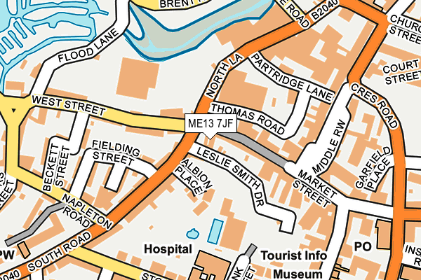 ME13 7JF map - OS OpenMap – Local (Ordnance Survey)