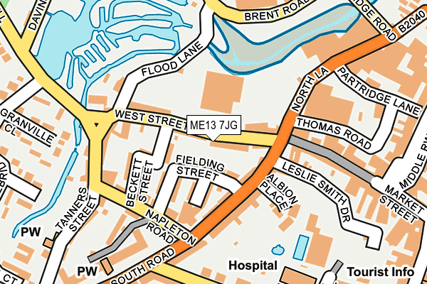 ME13 7JG map - OS OpenMap – Local (Ordnance Survey)