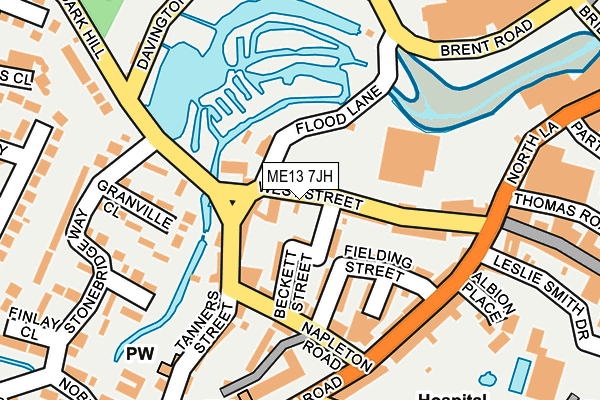 ME13 7JH map - OS OpenMap – Local (Ordnance Survey)