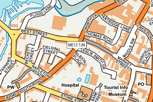 ME13 7JN map - OS OpenMap – Local (Ordnance Survey)