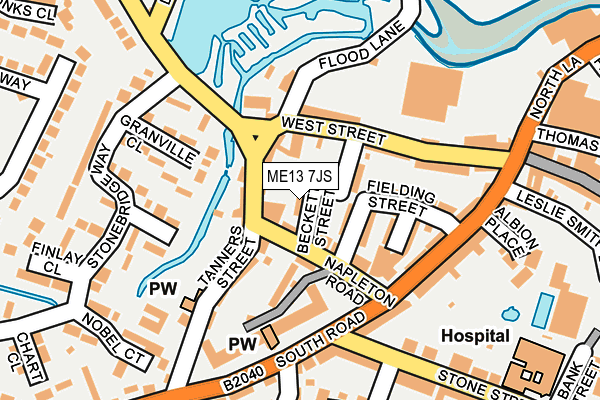 ME13 7JS map - OS OpenMap – Local (Ordnance Survey)